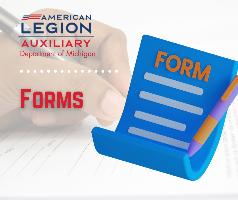 Frequently Used Forms Michigan American Legion Auxiliary